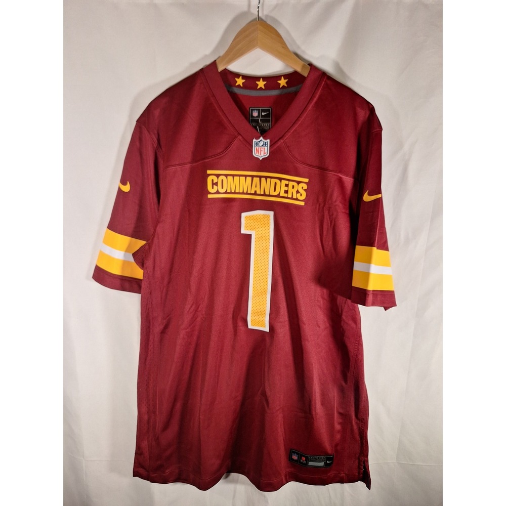 Nike Washington Commanders Mens Jersey Burgundy Gold Dad 1 NFL Size Large